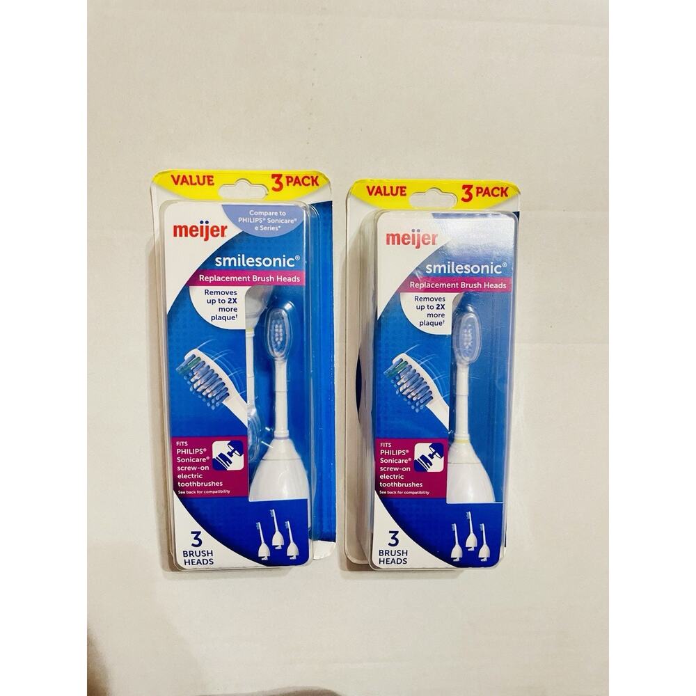 Meijer - Smilesonic Brush Heads (2 Packs) #69689AB - Sealed case